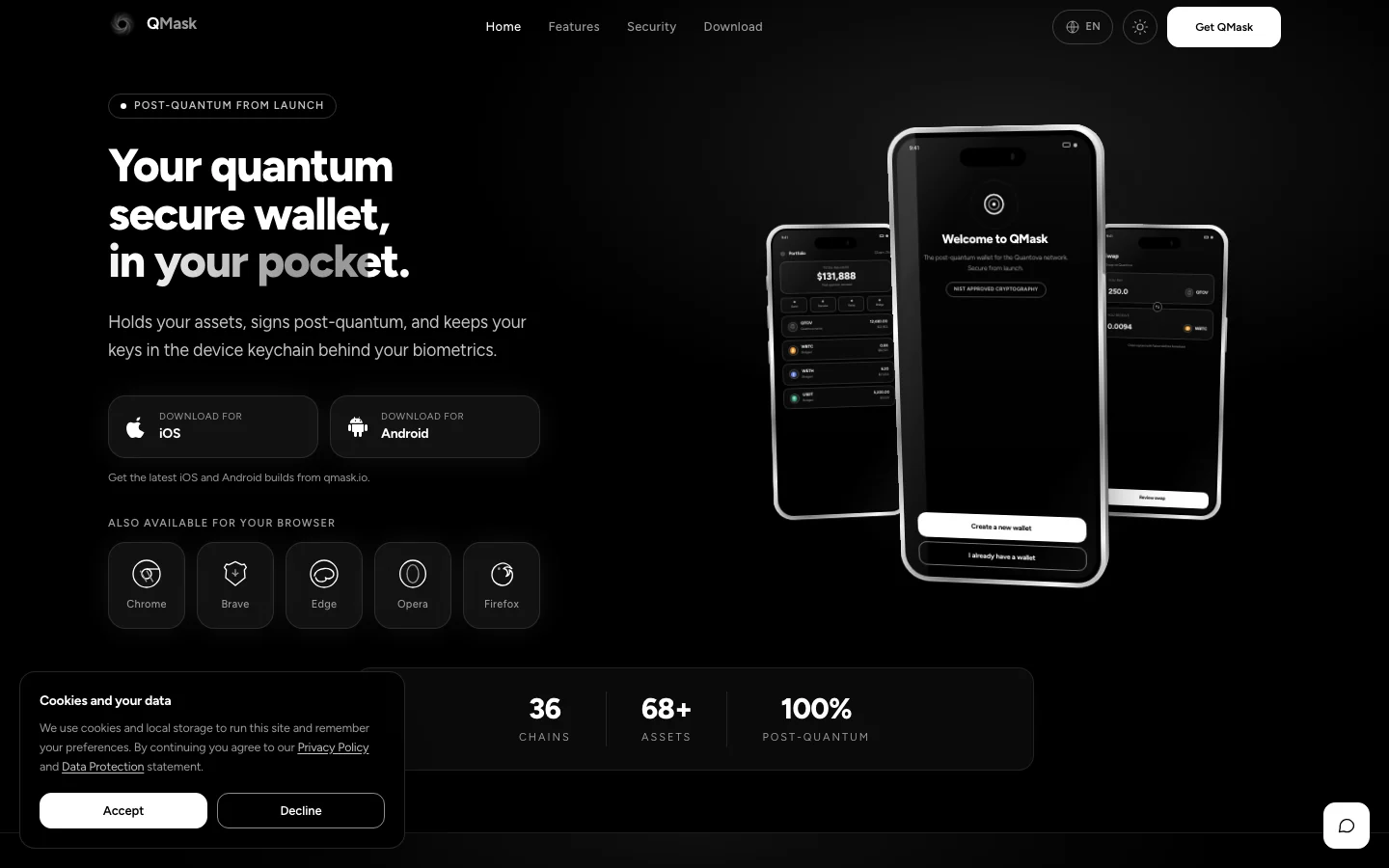 QMask post quantum wallet