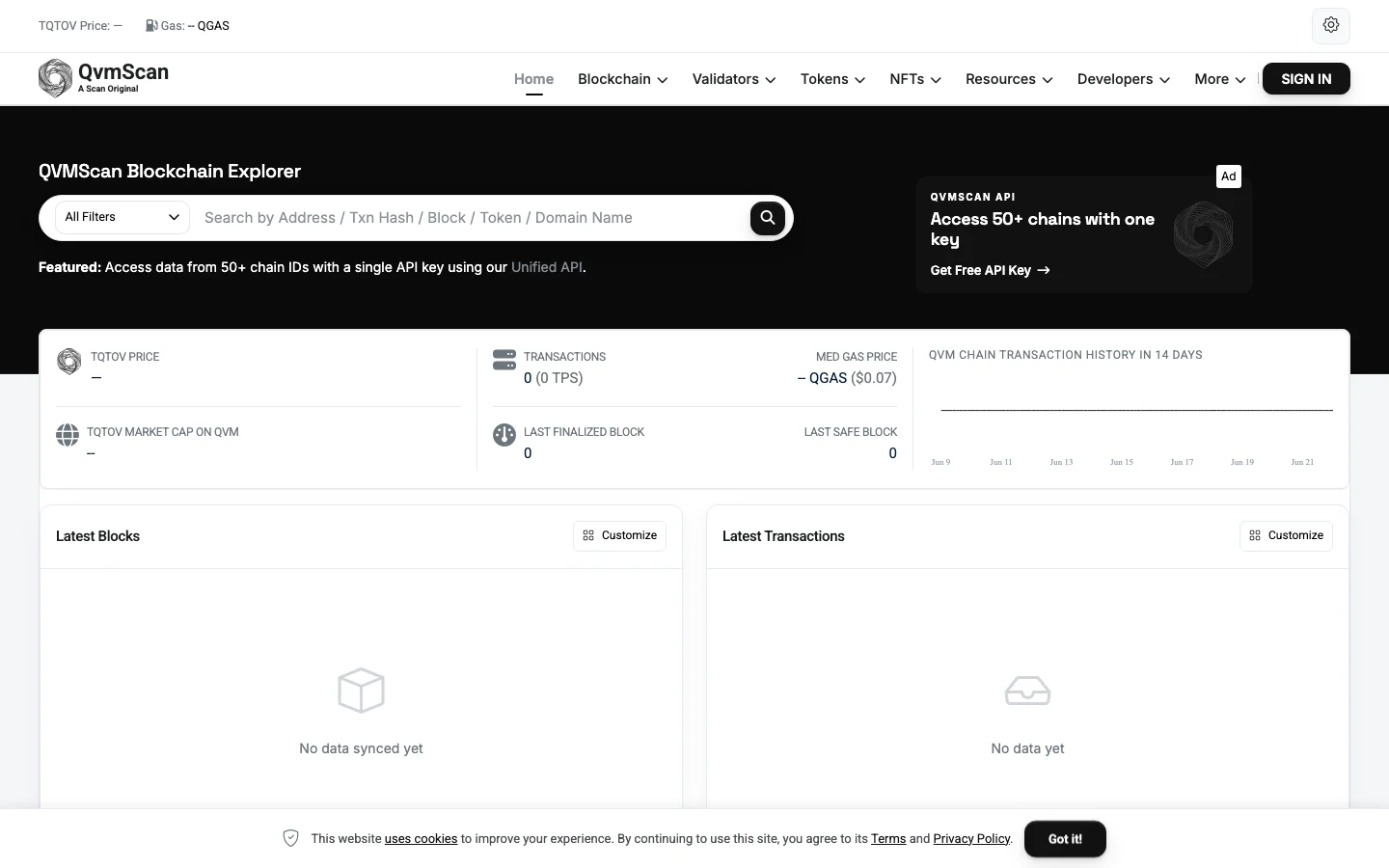 Qvmscan network explorer