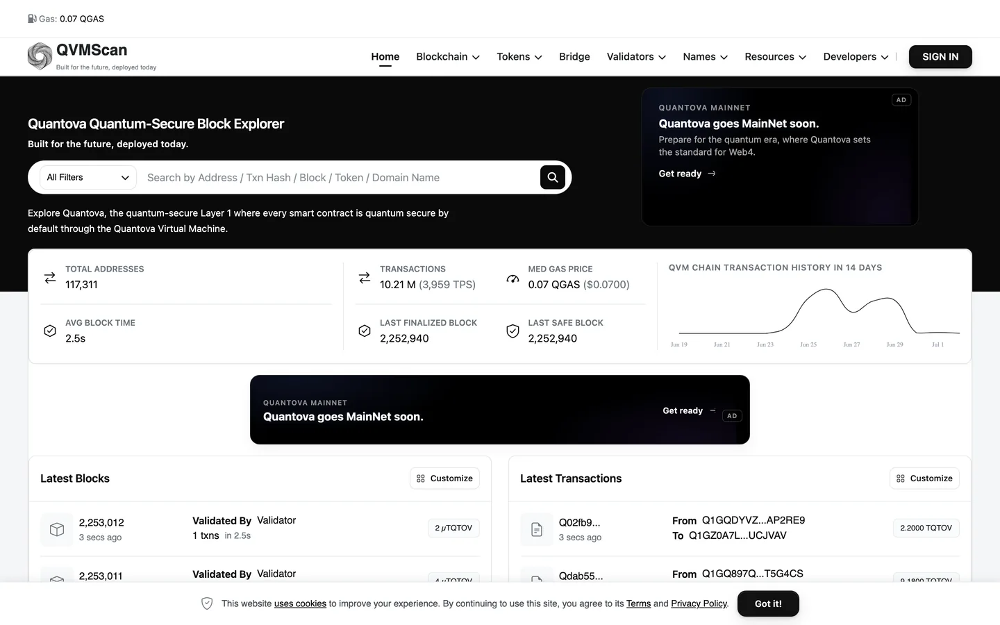 Qvmscan network explorer